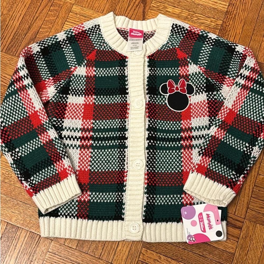 Cat & Jack Plaid Sweater - Red, Green, Cream